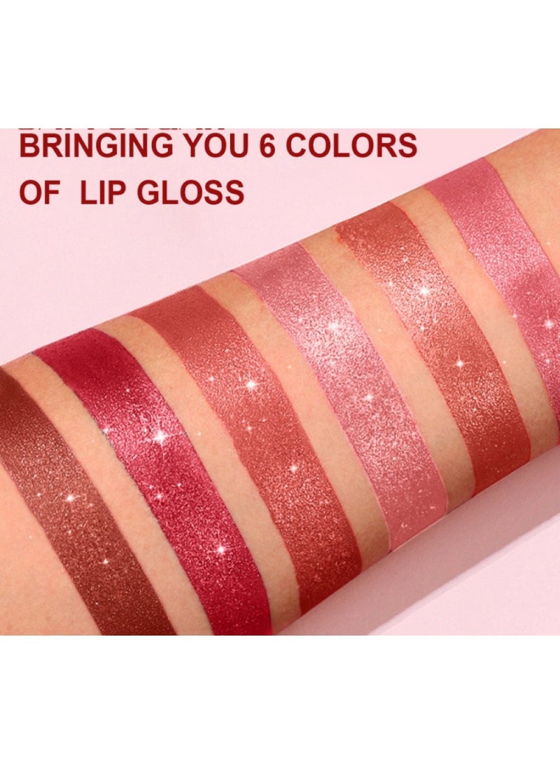 Huitich 6-Piece Diamond Lipstick Set – Pearl & Matte Long-Lasting Shimmer Lipsticks - Image 5